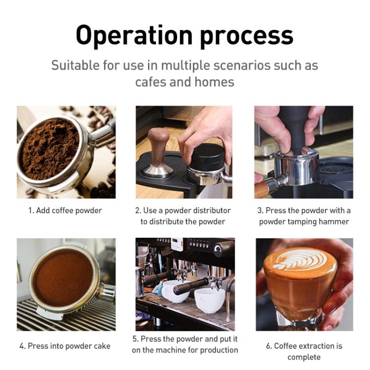 Stainless Steel Coffee Powder Hammer Pressure Powder Tampon, Size:51mm Silver by bashfashion