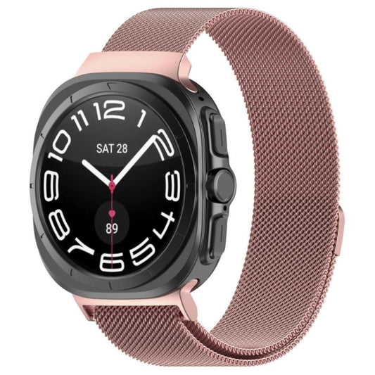 For Samsung Galaxy Watch Ultra 47mm / Ultra 2025 xDfind Milan Magnetic Stainless Steel Watch Band(Rose Pink) by xDfind