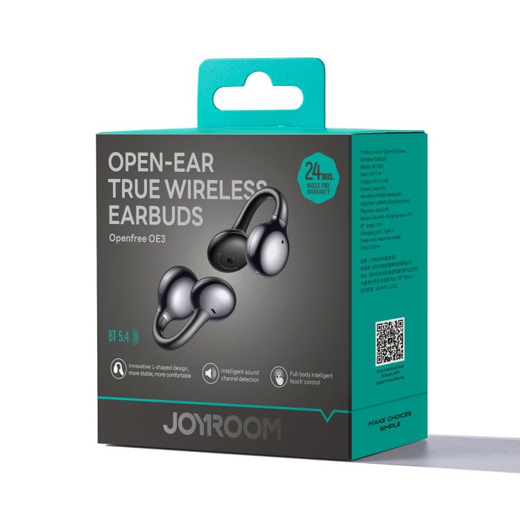 JOYROOM Openfree JR-OE3 Open True Wireless Bluetooth Earphone(Black) by JOYROOM