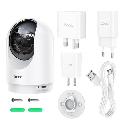 hoco D1 3MP 2.4G WiFi Indoor PTZ HD Camera(UK Plug) by hoco