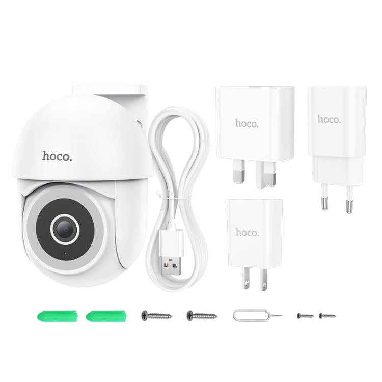 hoco D2 3MP 2.4G WiFi IP65 Outdoor PTZ HD Camera(EU Plug) by hoco