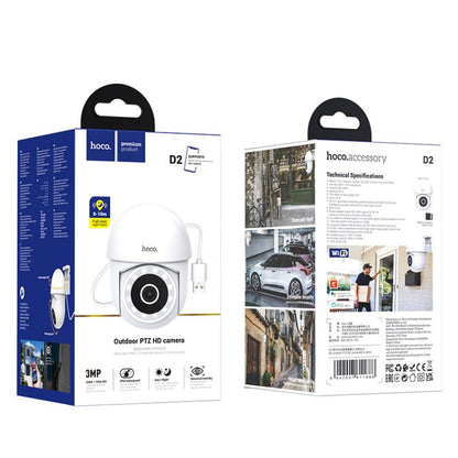 hoco D2 3MP 2.4G WiFi IP65 Outdoor PTZ HD Camera(UK Plug) by hoco