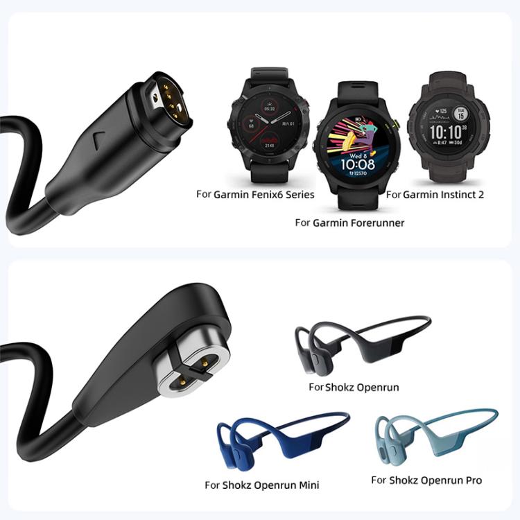 2 in 1 Earphone & Smart Watch Charging Adapter Cable for Shokz & Garmin, Interface:USB by bashfashion