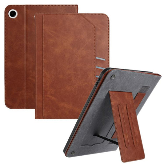 For Samsung Galaxy Tab A11 / A9 Multifunctional Wristband Leather Tablet Case(Brown) by bashfashion