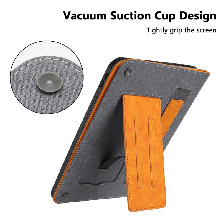 For Samsung Galaxy Tab A11 / A9 Multifunctional Wristband Leather Tablet Case(Yellow) by bashfashion