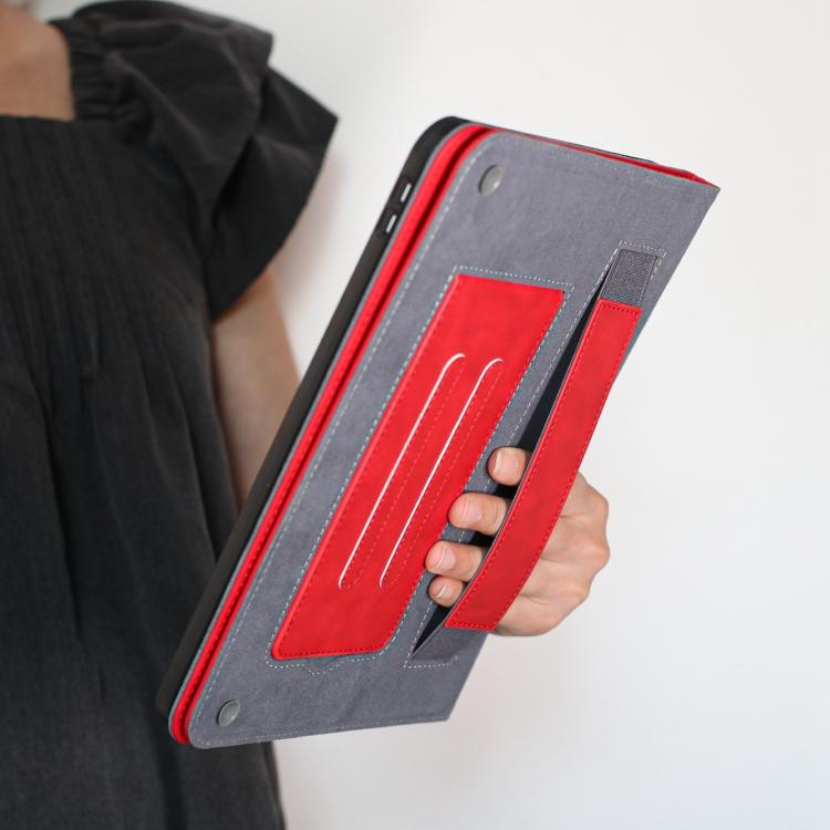 For Samsung Galaxy Tab S6 Lite 10.4 Multifunctional Wristband Leather Tablet Case(Red) by bashfashion