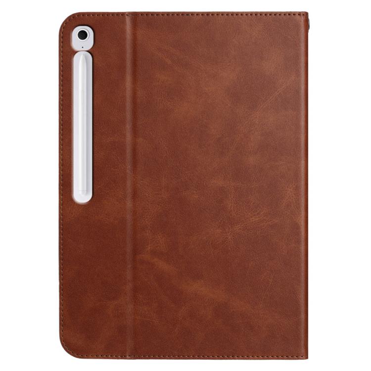 For Samsung Galaxy Tab S10 FE+ Multifunctional Wristband Leather Tablet Case(Brown) by bashfashion