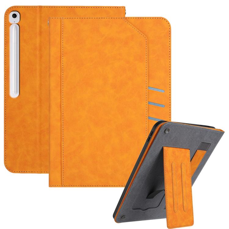 For Samsung Galaxy Tab S10 FE+ Multifunctional Wristband Leather Tablet Case(Yellow) by bashfashion