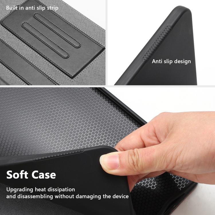 For Samsung Galaxy Tab S10 FE+ Multifunctional Wristband Leather Tablet Case(Black) by bashfashion