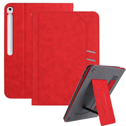 For Samsung Galaxy Tab S10 FE+ Multifunctional Wristband Leather Tablet Case(Red) by bashfashion