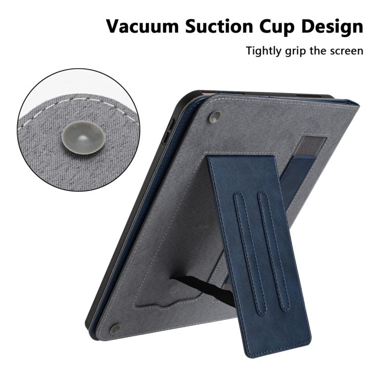 For Samsung Galaxy Tab S10 FE+ Multifunctional Wristband Leather Tablet Case(Dark Blue) by bashfashion