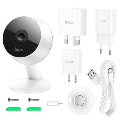 hoco D3 3MP 2.4G WiFi Indoor Card HD Camera(US Plug) by hoco