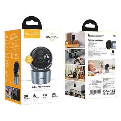hoco D5 3MP 2.4G WiFi IP54 Indoor PTZ HD Camera(UK Plug) by hoco