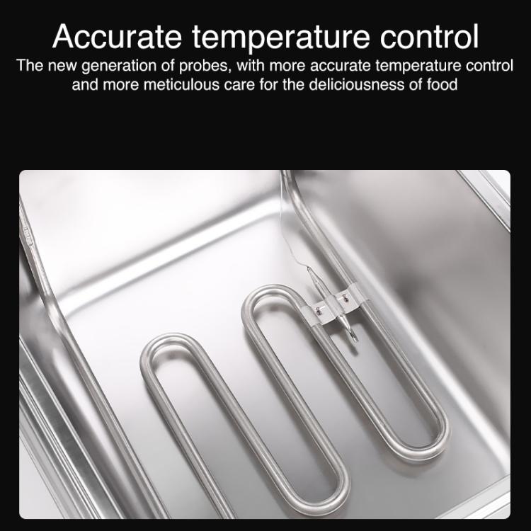 Multifunctional Commercial Stainless Steel Thick Electric Fryer Electric Boiler, Single Cylinder 6L(EU Plug) by bashfashion