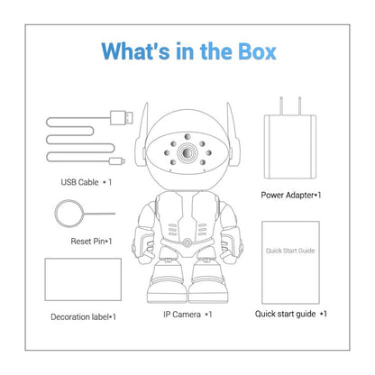 ESCAM PT205 5G WiFi Smart Robot Wireless AI Automatic Tracking Camera, Two Way Audio / Night Nersion, Plug:US Plug(White) by ESCAM