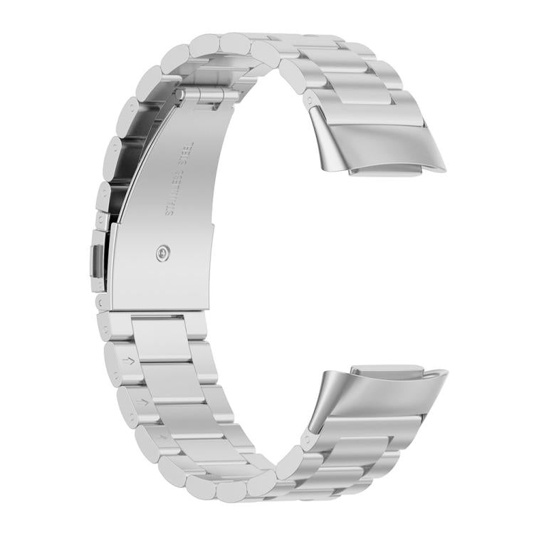 For Fitbit Charge 6 / 5 xDfind Three Beads Quick Release Metal Watch Band(Silver) by xDfind