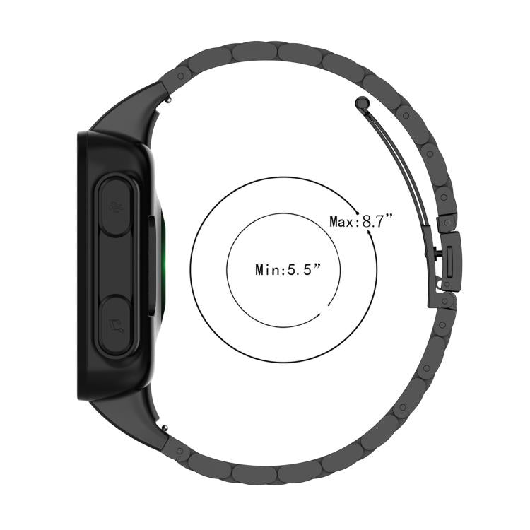 For Garmin Fenix 8/7X/6X/5X 26mm xDfind Three Beads Quick Release Metal Watch Band(Black) by xDfind