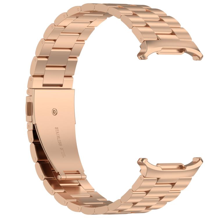 For Samsung Galaxy Watch Ultra 47mm xDfind Three Beads Metal Watch Band(Rose Gold) by xDfind
