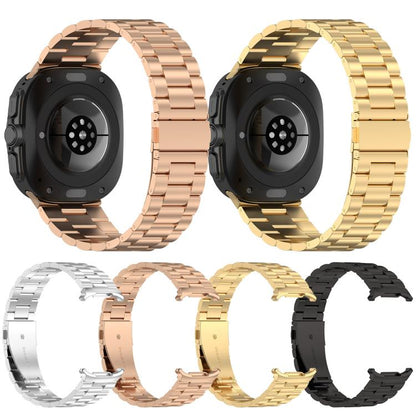 For Samsung Galaxy Watch Ultra 47mm xDfind Three Beads Metal Watch Band(Black) by xDfind