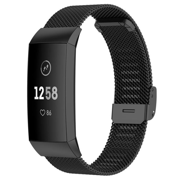 For Fitbit Charge 4 / 3 xDfind Milanese Metal Buckle Watch Band(Black) by xDfind