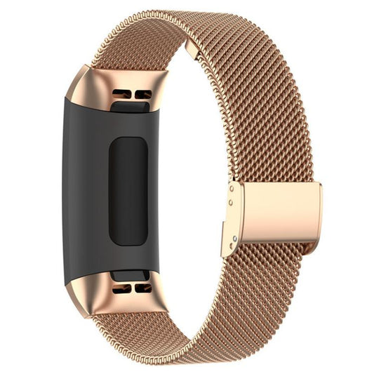 For Fitbit Charge 4 / 3 xDfind Milanese Metal Buckle Watch Band(Rose Gold) by xDfind