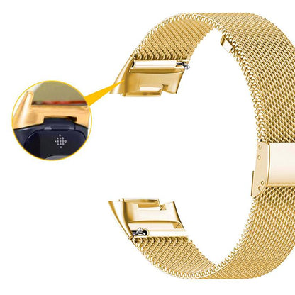 For Fitbit Charge 6 / 5 xDfind Milanese Metal Buckle Watch Band(Gold) by xDfind