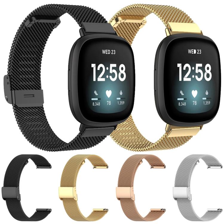 For Fitbit Charge 4 / 3 xDfind Milanese Metal Buckle Watch Band(Rose Gold) by xDfind