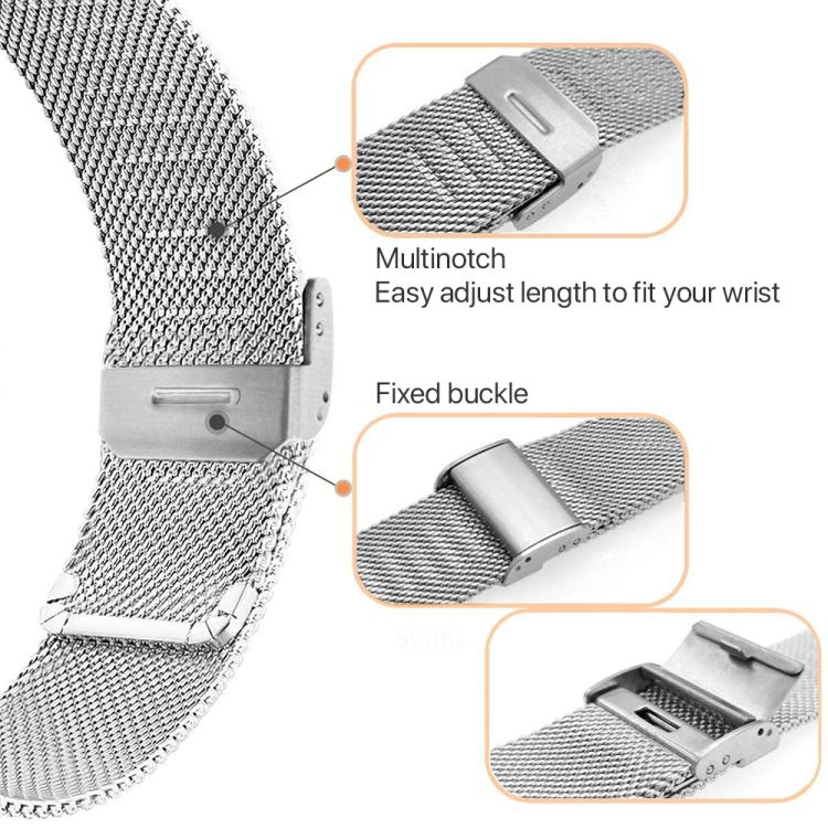 For Fitbit Charge 6 / 5 xDfind Milanese Metal Buckle Watch Band(Rose Gold) by xDfind