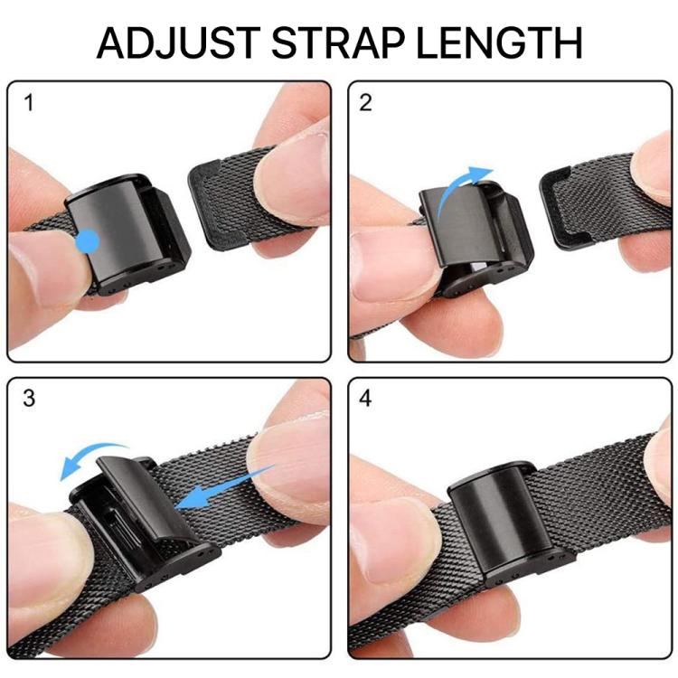 For Samsung Galaxy Watch Ultra 47mm / Ultra 2025 xDfind Milanese Metal Buckle Watch Band(Black) by xDfind