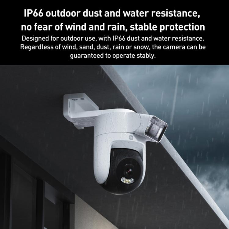 Original Xiaomi Outdoor Camera 4 MJSXJ10HL Dual 5MP 3K Ultra HD IP66 Waterproof(White) by Xiaomi