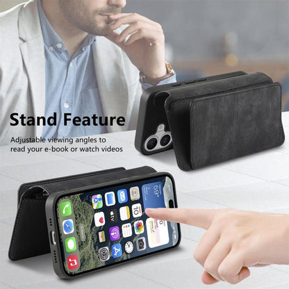 For iPhone 17 CaseNeo MagSafe RFID Anti-theft Zipper Wallet Retro Leather Phone Case(Black) by CaseNeo