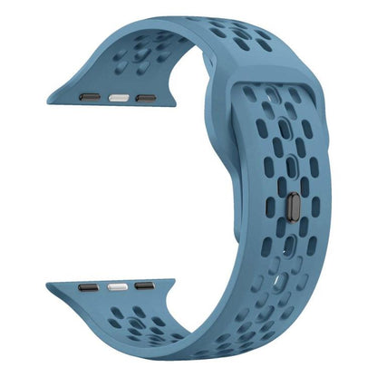 For Apple Watch 46mm / 49mm / 45mm / 44mm xDfind Mesh Reverse Buckle Silicone Watch Band(Premium Blue) by xDfind