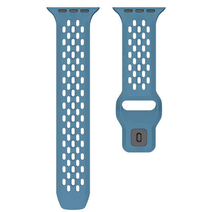 For Apple Watch 46mm / 49mm / 45mm / 44mm xDfind Mesh Reverse Buckle Silicone Watch Band(Premium Blue) by xDfind