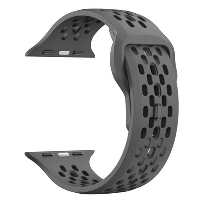 For Apple Watch 46mm / 49mm / 45mm / 44mm xDfind Mesh Reverse Buckle Silicone Watch Band(Dark Grey) by xDfind