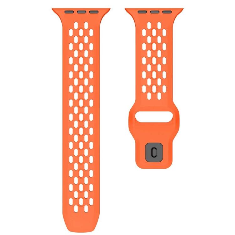 For Apple Watch 42mm / 41mm / 40mm / 38mm xDfind Mesh Reverse Buckle Silicone Watch Band(Orange) by xDfind