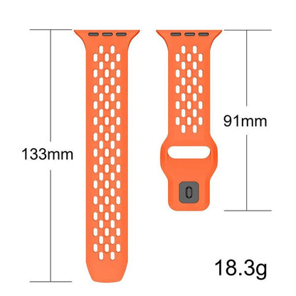For Apple Watch 42mm / 41mm / 40mm / 38mm xDfind Mesh Reverse Buckle Silicone Watch Band(Lime) by xDfind