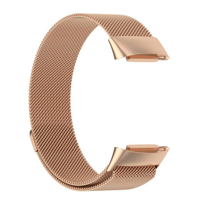 For Fitbit Charge 6 / 5 xDfind Milanese Magnetic Metal Watch Band, Size:S(Rose Gold) by xDfind