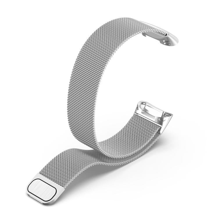 For Fitbit Charge 6 / 5 xDfind Milanese Magnetic Metal Watch Band, Size:L(Silver) by xDfind