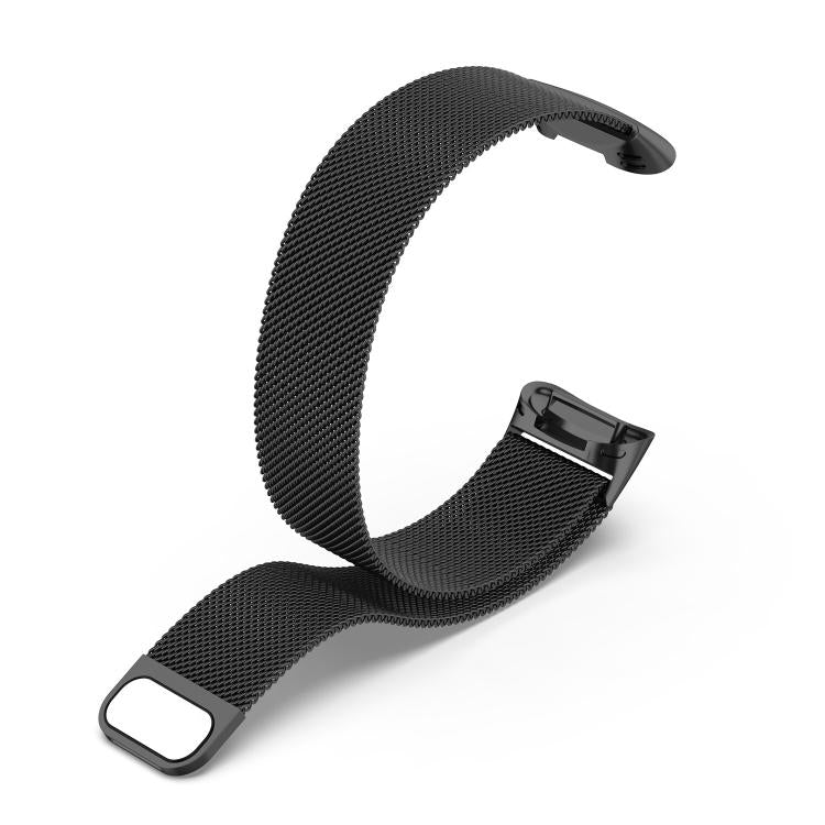 For Fitbit Charge 6 / 5 xDfind Milanese Magnetic Metal Watch Band, Size:L(Black) by xDfind