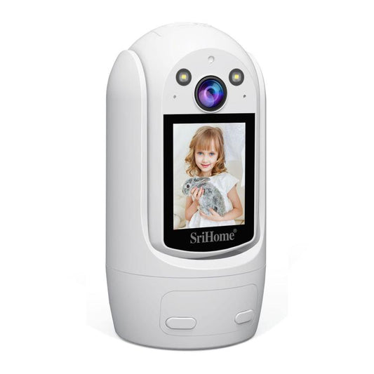 SriHome SH060 2MP 2.4 inch IPS Screen Smart IP Camera Supports Two-way Video Voice Call(EU Plug) by SriHome