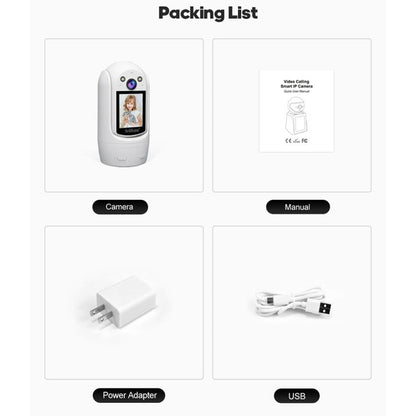 SriHome SH060 2MP 2.4 inch IPS Screen Smart IP Camera Supports Two-way Video Voice Call(US Plug) by SriHome