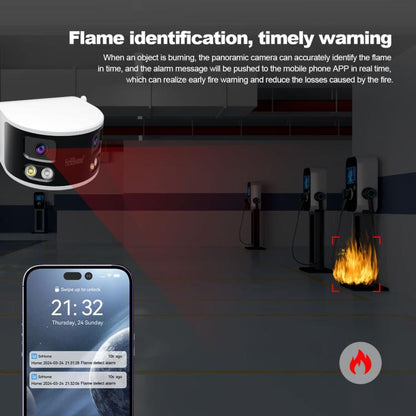 SriHome SH070 4MP Binocular Stitching Ultra-wide Angle Waterproof Camera Supports Full-color Night Vision(AU Plug) by SriHome