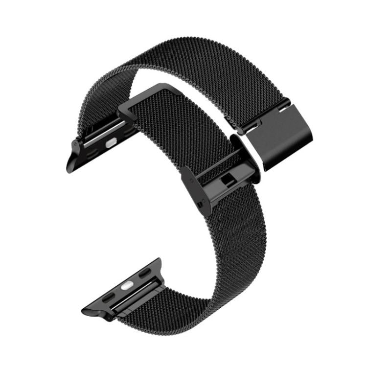For Apple Watch 42 / 44 / 45 / 46 / 49mm xDfind Milanese Buckle Metal Watch Band(Black) by xDfind
