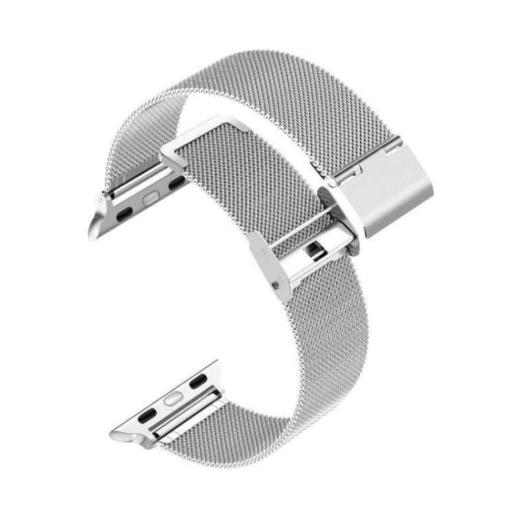 For Apple Watch 42 / 44 / 45 / 46 / 49mm xDfind Milanese Buckle Metal Watch Band(Silver) by xDfind
