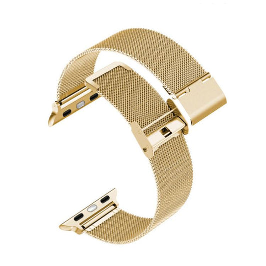 For Apple Watch 38 / 40 / 41 / S10 42mm xDfind Milanese Buckle Metal Watch Band(Gold) by xDfind
