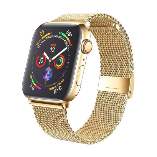 For Apple Watch 38 / 40 / 41 / S10 42mm xDfind Milanese Buckle Metal Watch Band(Gold) by xDfind