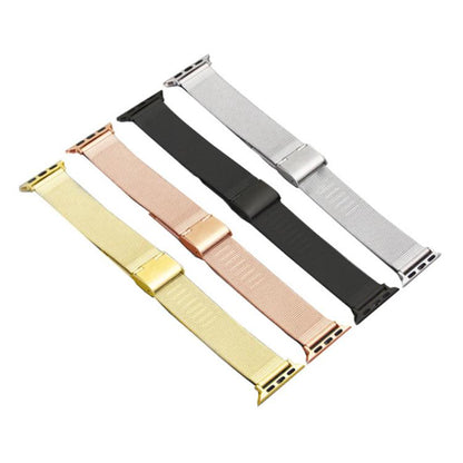 For Apple Watch 42 / 44 / 45 / 46 / 49mm xDfind Milanese Buckle Metal Watch Band(Gold) by xDfind