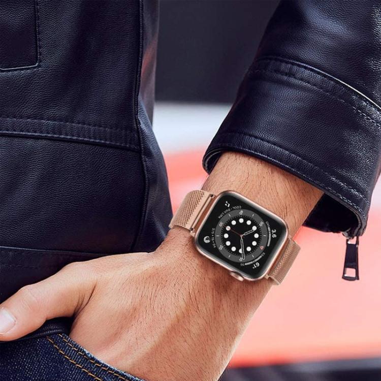 For Apple Watch 42 / 44 / 45 / 46 / 49mm xDfind Milanese Buckle Metal Watch Band(Silver) by xDfind