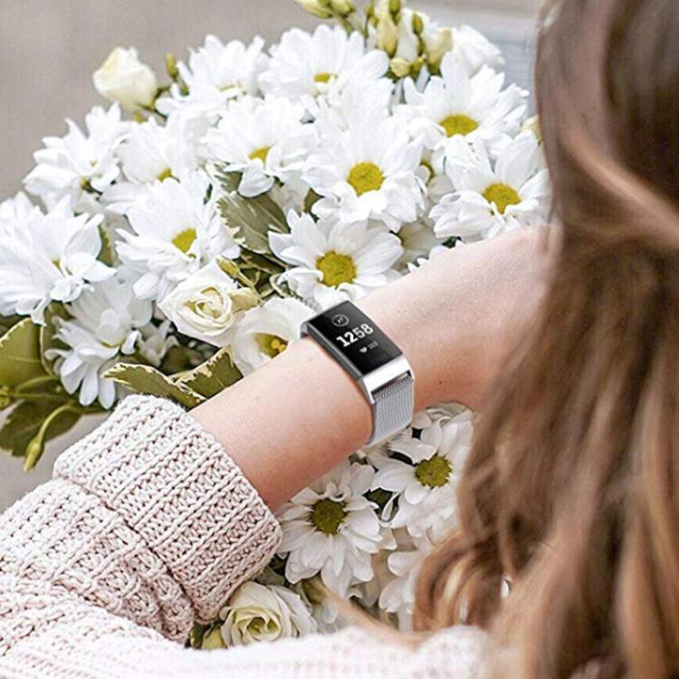 For Fitbit Charge 3 / 4 xDfind Milanese Magnetic Stainless Steel Watch Band(Rose Gold) by xDfind