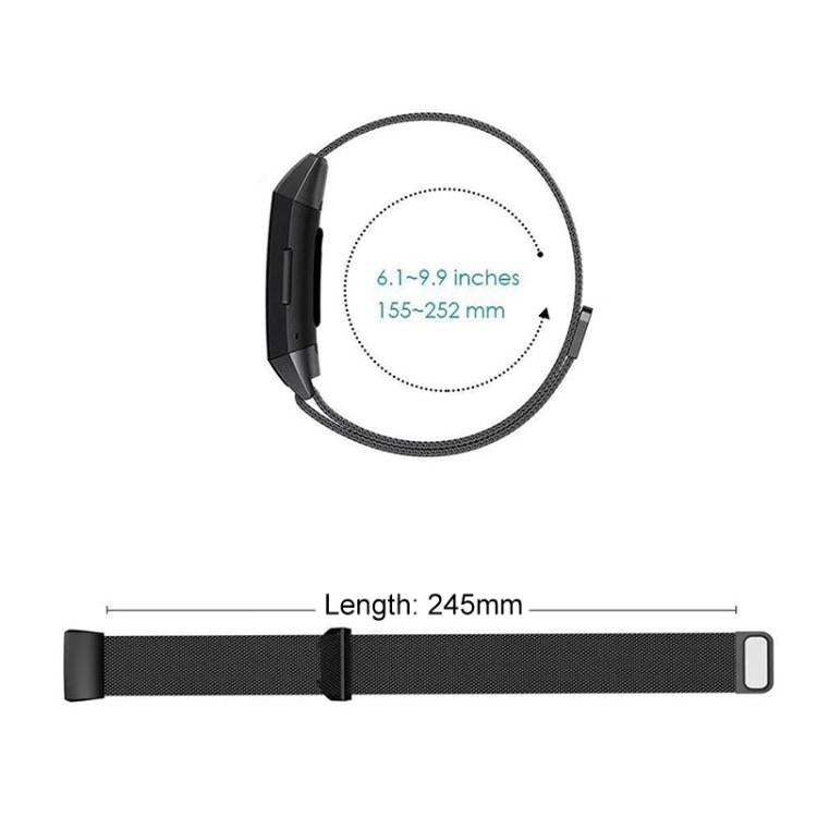 For Fitbit Charge 3 / 4 xDfind Milanese Magnetic Stainless Steel Watch Band(Gold) by xDfind